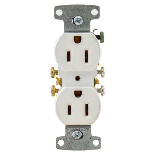 Contacto Dúplex 15A 125V Color Blanco RR15W Hubbell