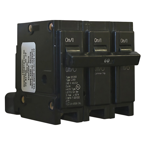 Interruptor Termomagnético Enchufable 3P 60A BR360 Eaton