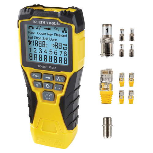Kit de Probador de Cables Ethernet y Coaxial SCOUT Pro 3 VDV501851 Klein Tools