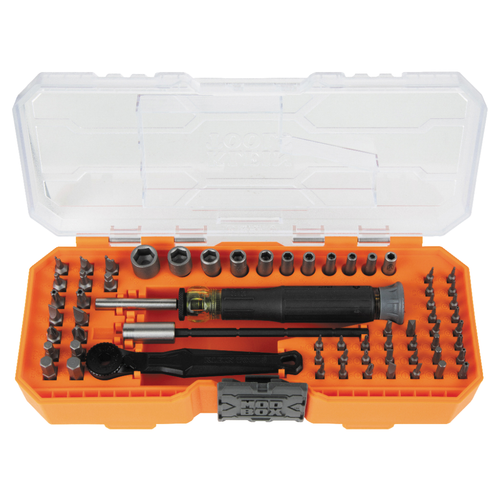 Juego de Desarmador y Matraca con Puntas 64 Piezas 32787 Klein Tools