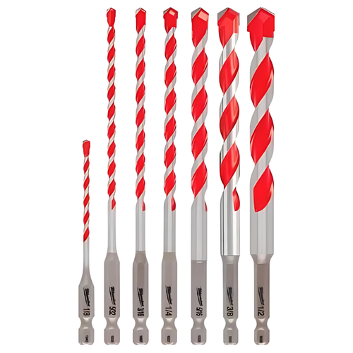 Juego de 7 Brocas de Carburo SHOCKWAVE 48209057 Milwaukee