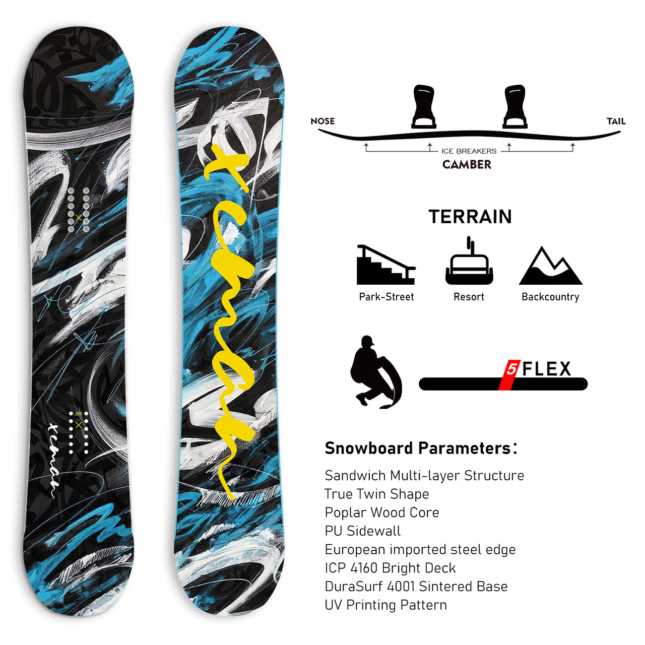 XCMAN Snowboard Packages-360seco-11 Snowstorm Night - XCMAN