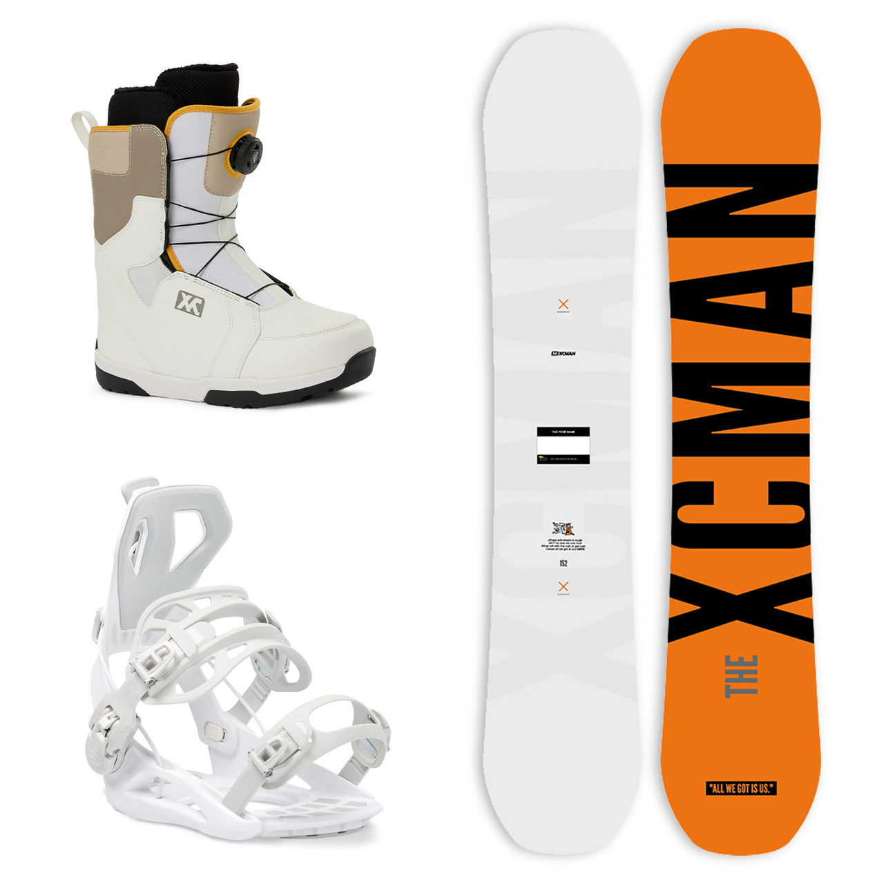 XCMAN Snowboard Packages-360seco-12 Concrete Haze - XCMAN