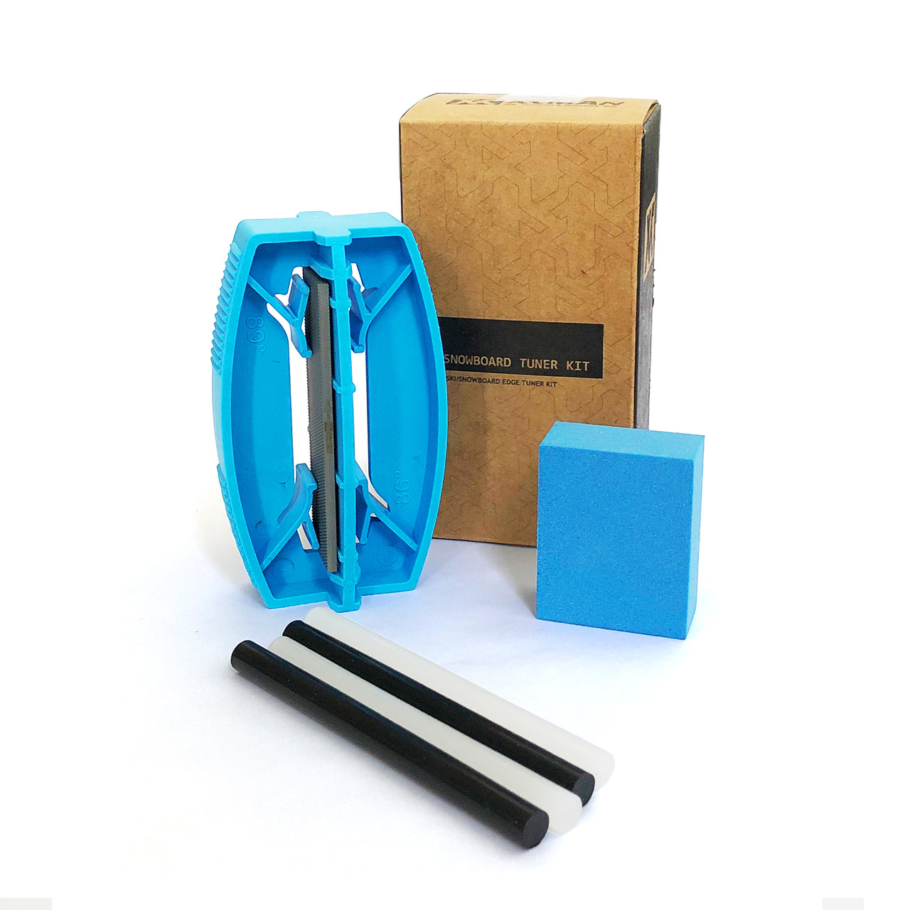 XCMAN Complete Edge Care Kit Side Ski Angle Tool and Gummy Stone