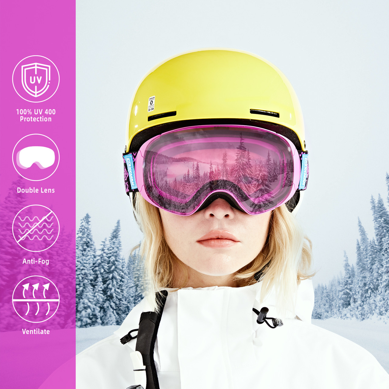 Kit Lunettes De Ski OTG - Adulte - HD Anti-Brouillard - Protection UV400