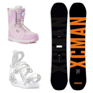 XCMAN Men's Complete Snowboard Package Camber True Twin Carved Snowboard Binding Boots for All Mountain Best for Beginner