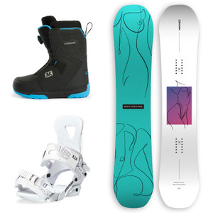 XCMAN Men's Complete Snowboard Package Camber True Twin Carved Snowboard Binding Boots for All Mountain Best for Beginner