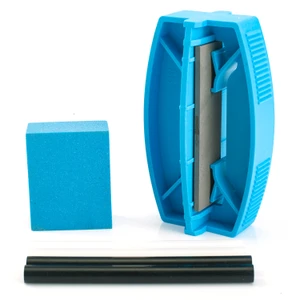 XCMAN Complete Edge Care Kit showcasing the side edge tuner tool, rubber abrasive block, and P-tex repair candles on a white background