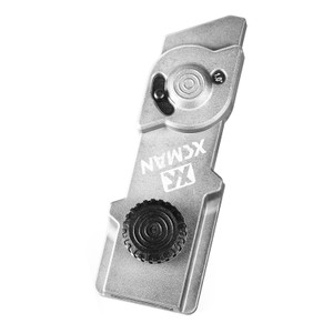 XCMAN Ski Snowboard Multi-Angle Base Edge Tuner Sharpener with aluminum body shown from an angled top perspective