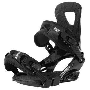 XCMAN M2 Snowboard Bindings in black shown from a clean side profile perspective