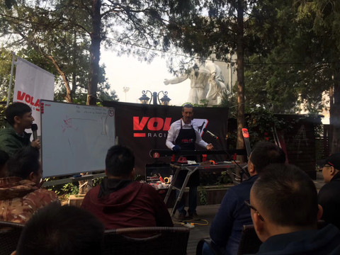 XCMAN TEAM'S partner VOLA is doing publicity in BeiJing China.Mr.Denis Lemoine VOLA Sales Manager.