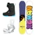 XCMAN Women's Complete Snowboard Package Camber True Twin Carved Snowboard Binding Boots for All Terrain Best for Beginner