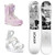 XCMAN Men's Complete Snowboard Package Camber True Twin Carved Snowboard Binding Boots for All Mountain Best for Beginner