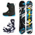 XCMAN Men's Complete Snowboard Package Camber True Twin Carved Snowboard Binding Boots for All Mountain Best for Beginner