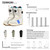 TERROR ski boots,Non Slip Wear Resistant Outsole,Full Rubber High-Elastic Sore,Fold/Cold Resistant Watrtproof,All-in-one 3D EVA Tongue,NXHALE lacying system
