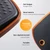 Close-up view of the wooden material, anti-fatigue massage points, non-slip rubber base, and portable design