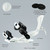 Xcman Snowboard Bindings-360 seco Pro-Black&White