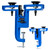 XCMAN Ski Snowboard Vise with Suction Cup, 2-piece set made of durable aluminum in blue color shown on a white background