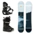 XCMAN Complete Men's Snowboard Package featuring the Cloudy Forest snowboard, Ligero bindings, and Nox-II boot