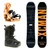 XCMAN Complete Men's Snowboard Package featuring the Ember Nocturne snowboard, 360 Seco Pro bindings, and Nox-I boots