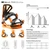 Technical specifications and flex rating infographic for the XCMAN 360 Seco Pro snowboard bindings