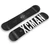Angled isometric view of the XCMAN Black Saber snowboard