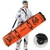 XCMAN roller snowboard bag with wheels shown in a vibrant orange color variant