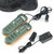 Flat-lay display of the XCMAN portable shoe and boot dryer with both home and car power converters