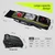 Detailed dimension graphic of the XCMAN roller snowboard bag showing open length, width, height specs, and compact storage size