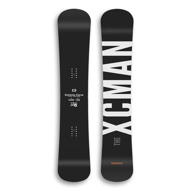 XCMAN Men's Black WFB Freeride All-Mountain Snowboard, Directional Twin Shape, Hybrid Camber Profile, All-Terrain Carving Board for Beginners to Advanced Riders