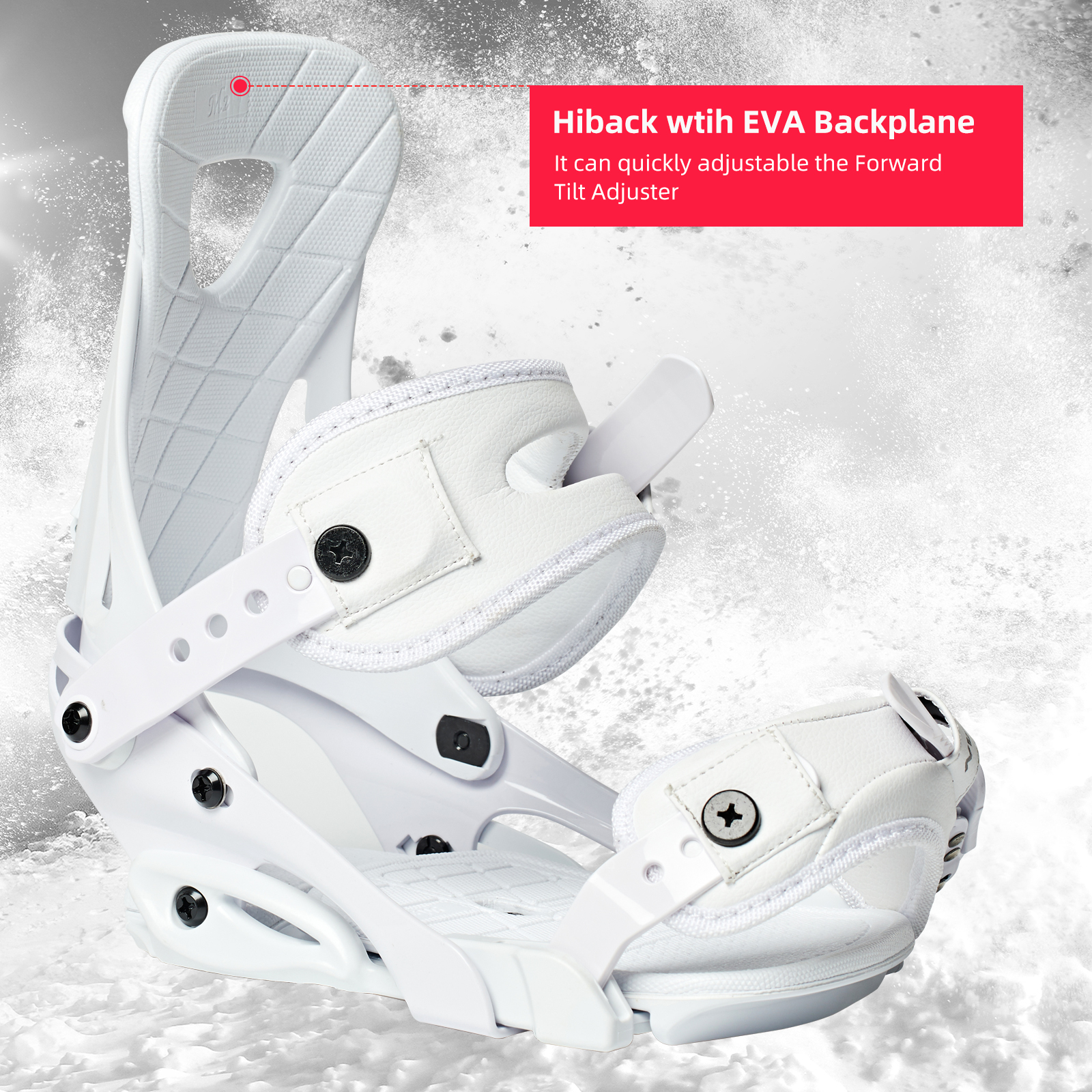 XCMAN All-Mountain Snowboard Bindings - Medium Size For Boot US 6-9