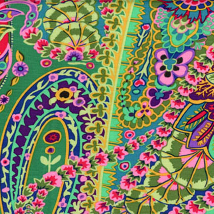 Paisley Jungle - Green, per 1/2 yard - Hyggeligt Fabrics