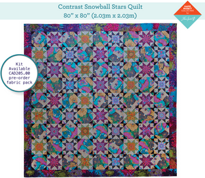 Contrast Snowball Star Quilt - Fabric only Contrast Snowball Star Quilt - Fabric only
