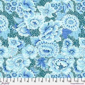 Floral with Dots - Blue