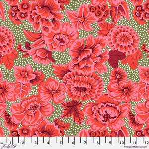 Floral with Dots - Red Floral with Dots - Red
