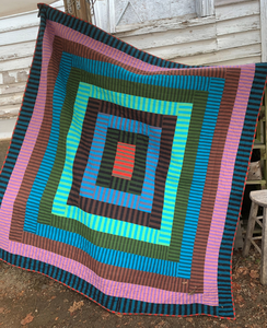 Shot Striped Frames Quilt - PDF designed by Kaffe Fassett Shot Striped Frames Quilt - PDF designed by Kaffe Fassett