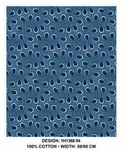 Indigo Teardrop Vines H1368 Indigo Teardrop Vines H1368