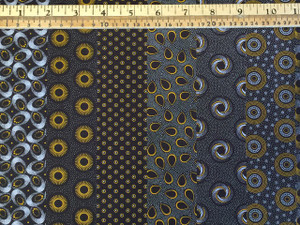 Chocolate & Gold Strip Print 