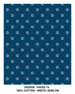 Indigo & Turquoise Circled Snowflakes Indigo & Turquoise Circled Snowflakes