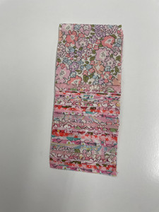  2 1/2" Pink (2)  Liberty Fabric Square - 9 different fabrics, 4 pieces of each, 36 total