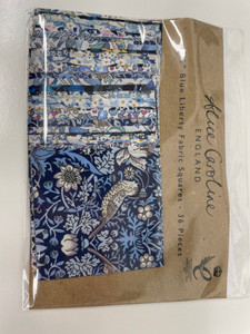 2 1/2" Blues (2) Liberty Fabric Square - 9 different fabrics, 4 pieces of each, 36 total