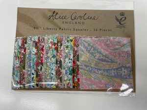2 1/2" Softs (1) Liberty Fabric Square - 9 different fabrics, 4 pieces of each, 36 total