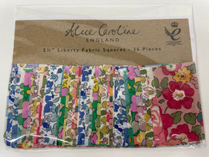 2 1/2" Bolds (1) Liberty Fabric Square - 9 different fabrics, 4 pieces of each, 36 total