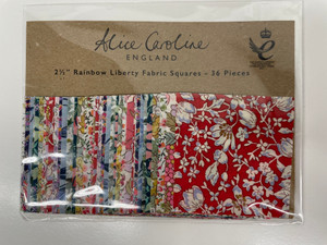 2 1/2" Bolds (2) Liberty Fabric Square - 9 different fabrics, 4 pieces of each, 36 total