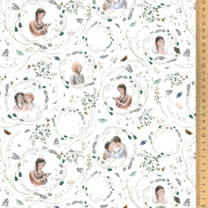 Cotton fabric Delicate Thoughts per 1/2 yard