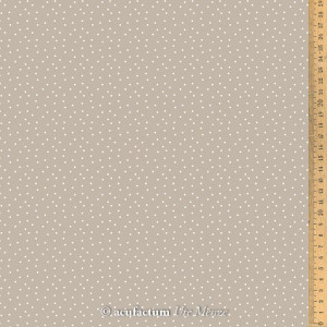 Cotton Fabric Dots - Taupe/White, per 1/2 yard