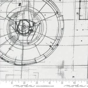 IRREGULAR Modern Backgrounds 108″ By Zen Chic For Moda – White (3 yards)