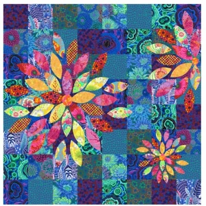 Scrap Petal Garden (Cool) Quilt Kit || Kaffe Fassett Collective