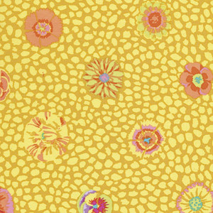 Guinea Flower - Gold, Kaffe Fassett Classic, GP59, per 1/2 yard Guinea Flower - Gold, Kaffe Fassett Classic, GP59, per 1/2 yard