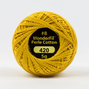 POLISHED AMBER-#8 Perle cotton, 2-ply 100% long staple Egyptian cotton (EL5G-420)